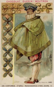 ブルジョワの衣装、1580年 作： French School